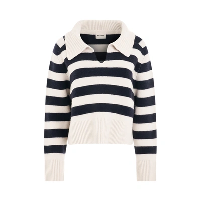 Shop Khaite Franklin Knit Collared Sweater