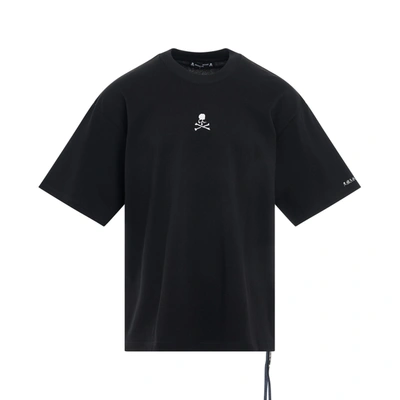 Shop Mastermind Japan Loopwheel Logo Boxy Fit T-shirt Black