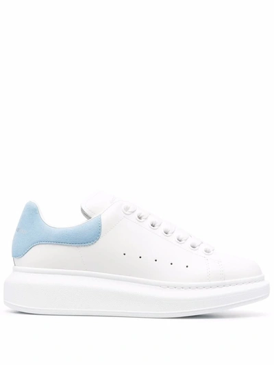 Shop Alexander Mcqueen 'oversized' Sneakers In Bianco E Celeste