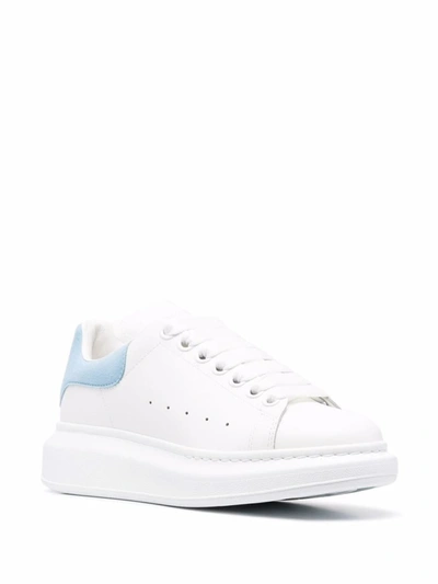 Shop Alexander Mcqueen 'oversized' Sneakers In Bianco E Celeste