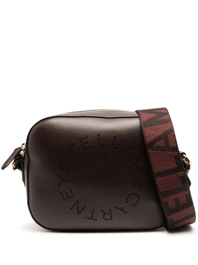 Shop Stella Mccartney 'stella' Logo Camera Bag In Brown