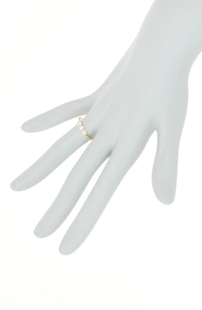 Shop Argento Vivo Sterling Silver 18k Gold Plated Sterling Silver Three-stone Ring