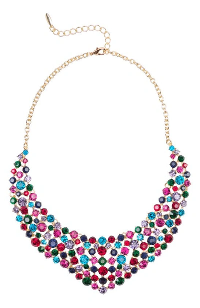 Shop Tasha Imitation Pearl Collar Necklace In Gold Multi