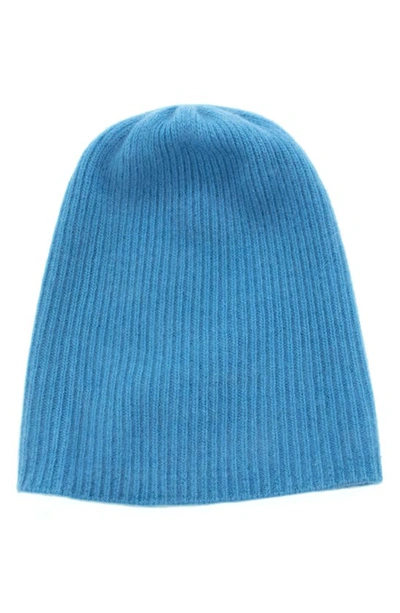 Shop Portolano Cashmere Beanie In Pottery Blue