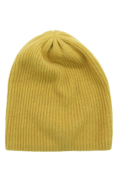 Shop Portolano Cashmere Beanie In Cairo Gold