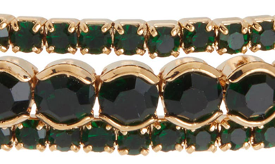Shop Natasha Crystal Cuff Bracelet In Emerald