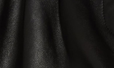 Shop Frame Leather Paperbag Shorts In Noir