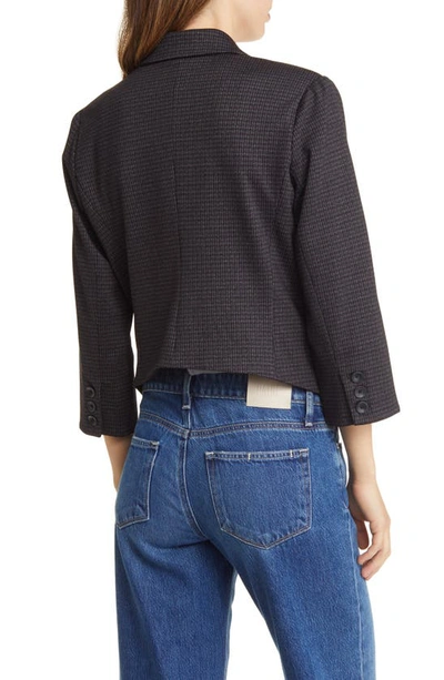 Wit & Wisdom Crop Blazer In Charcoal Berry