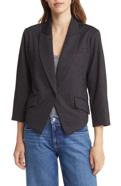 Wit & Wisdom Crop Blazer In Charcoal Berry