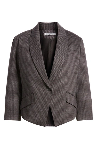 Wit & Wisdom Crop Blazer In Charcoal Berry