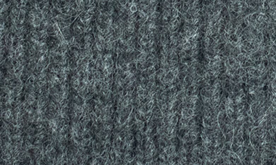 Shop Portolano Cashmere Ribbed Beanie In Heather Charcoal