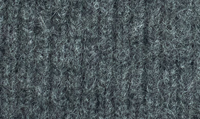 Portolano Cashmere Ribbed Beanie In Heather Charcoal