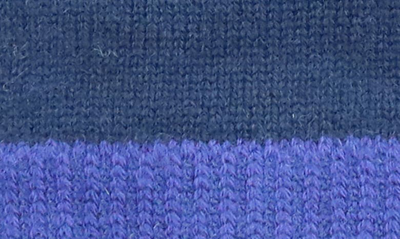 Portolano Colorblock Cashmere & Wool Tech Gloves In Navy/ Pegasus
