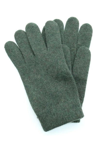Shop Portolano Cashmere Gloves In Green Menagerie