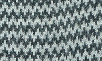 Portolano Zig Zag Jacquard Scarf In Heather Charcoal/ Light Grey