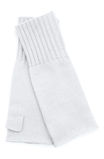 Shop Portolano Merino Wool Fingerless Gloves In Frost