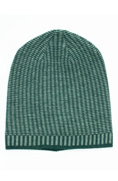 Shop Portolano Stitch Slouchy Knit Beanie In Forest/ Militare