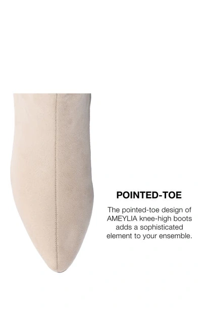 Journee Collection Wide Width Wide Calf Womens Ameylia Tru Comfort Foam Covered Block Heel Pointed Toe Boots In Bone