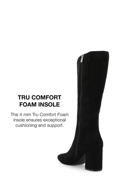 Journee Collection Wide Width Wide Calf Womens Ameylia Tru Comfort Foam Covered Block Heel Pointed Toe Boots In Black