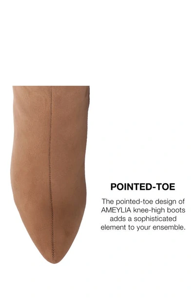 Journee Collection Wide Width Extra Wide Calf Womens Ameylia Tru Comfort Foam Covered Block Heel Pointed Toe Boots In Brown