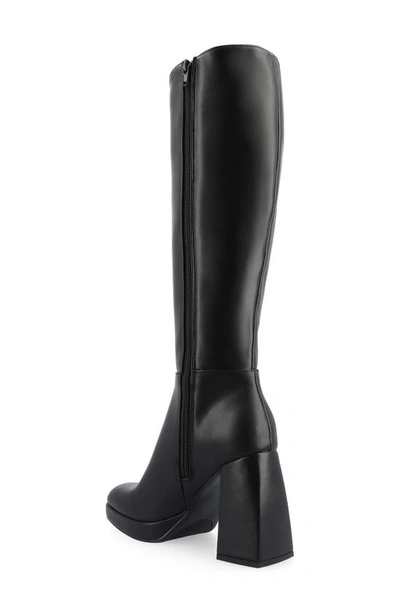 Journee Collection Mylah Block Heel Boot In Black
