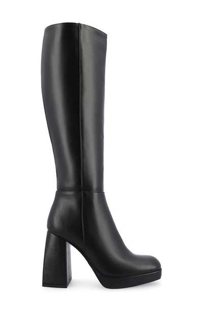 Journee Collection Mylah Block Heel Boot In Black