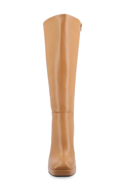 Journee Collection Mylah Block Heel Boot In Tan