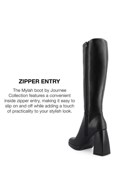 Journee Collection Mylah Block Heel Boot In Black