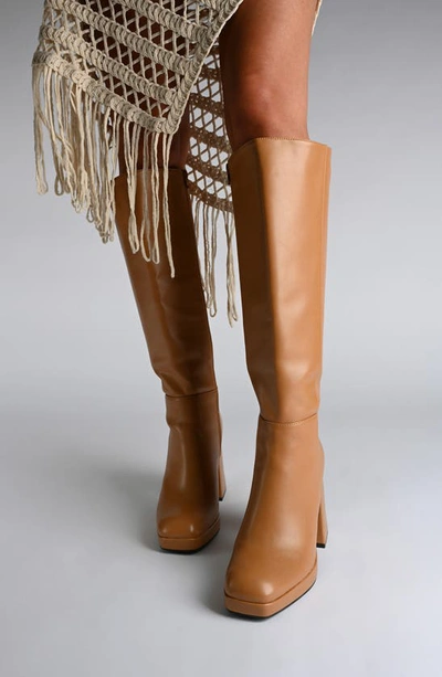 Journee Collection Mylah Block Heel Boot In Tan