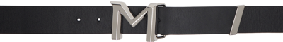 Shop Mugler Black Logo Belt In Black 1999