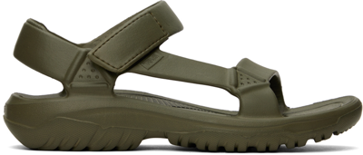 Shop Teva Green Hurricane Drift Sandals In 1124073-dol/green