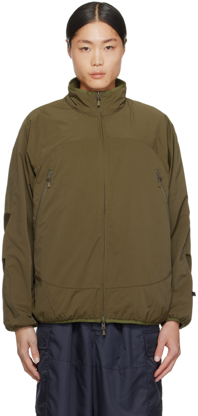 Shop Daiwa Pier39 Green Tech Reversible Jacket In 67 Military Olive