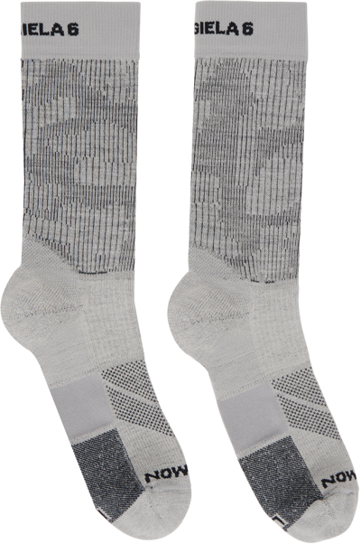 Shop Mm6 Maison Margiela Gray Salomon Edition Ultra Socks In 961 Gost Grey/black