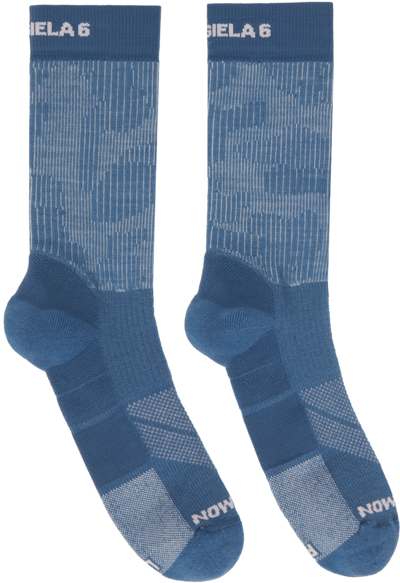 Shop Mm6 Maison Margiela Blue Salomon Edition Ultra Socks In 964 Alpine/rose