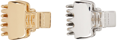 Shop Givenchy Gold & Silver 4g Small Hair Clip Set In 711-golden/silvery