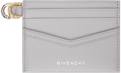 Shop Givenchy Gray Voyou Card Holder In 050 Light Grey