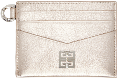 Shop Givenchy Gold 4g Card Holder In 769-dusty Gold