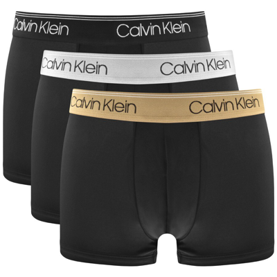 Shop Calvin Klein Underwear 3 Pack Low Trunks Black