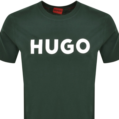 Shop Hugo Dulivo Crew Neck T Shirt Green