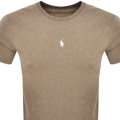 Shop Ralph Lauren Crew Neck Logo T Shirt Brown