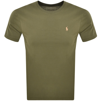 Shop Ralph Lauren Crew Neck Slim Fit T Shirt Green
