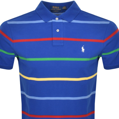 Shop Ralph Lauren Striped Polo T Shirt Blue