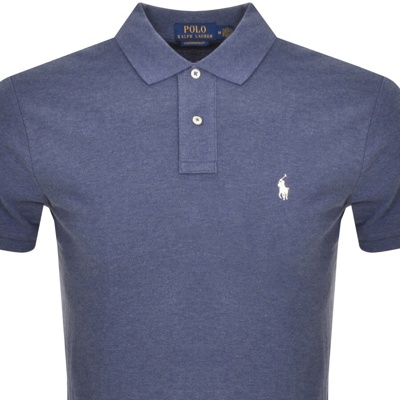 Shop Ralph Lauren Custom Slim Polo T Shirt Navy
