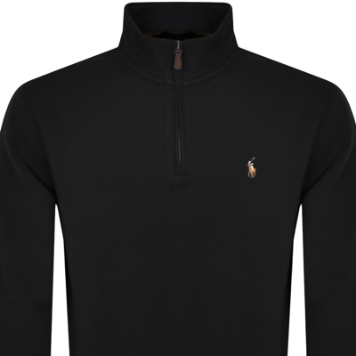 Shop Ralph Lauren Half Zip Sweatshirt Black