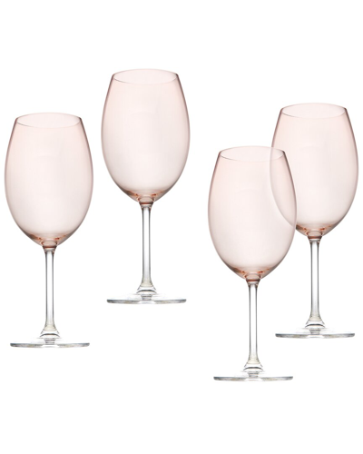 Shop Godinger Set Of 4 Meridian Blush Wine Glasses