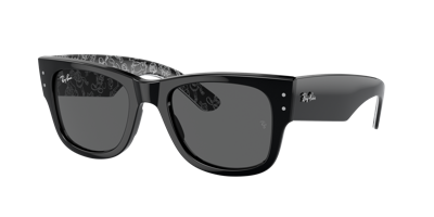 Ray Ban Ray-ban Rb0840s Mega Wayfarer Blacked Out Collection In Dark Grey
