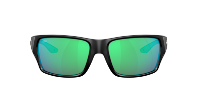 Shop Costa Man Sunglasses 6s9113 Tailfin In Green Mirror