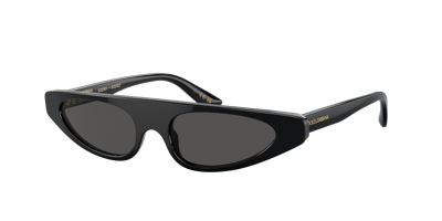 Dolce & Gabbana 52mm Rectangular Sunglasses In Dark Grey