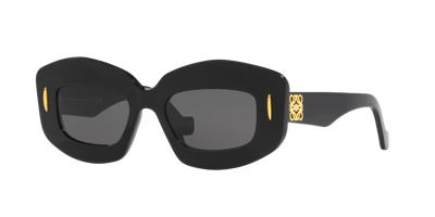 Loewe Silver Screen 49mm Rectangular Sunglasses In Grey