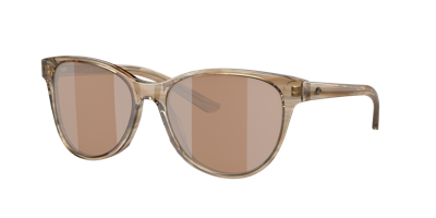 Shop Costa Woman Sunglass 6s2012 Catherine In Copper Silver Mirror